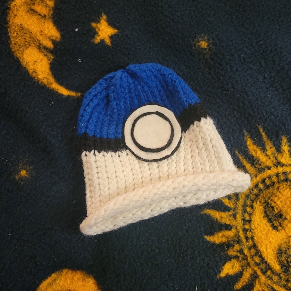 Pokémon Captain's Ball Knit Hat, Handmade